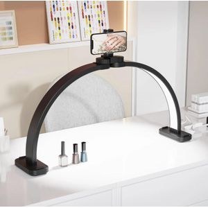 Lampe LED de Table à ongles demi-lune professionnelle pliable et réglable, avec Support Téléphone pour Salon de Beauté