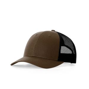 Casquette de camionneur simple à six panneaux marron