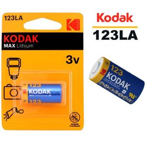 Kodak Pile 3V 123LA Batterie Max Lithium 3 volts Pour Appareil Photo //123LA 3V