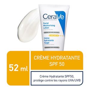 Cerave Crème hydratante visage SPF50 Peaux Normales à Sèches 52ml