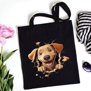 Sac à bandoulière amusant avec motif animal, sac à main imprimé chien - Grande capacité, style tendance et simple, sacs durables pour pique-niques en plein air, fêtes, voyages et shopping