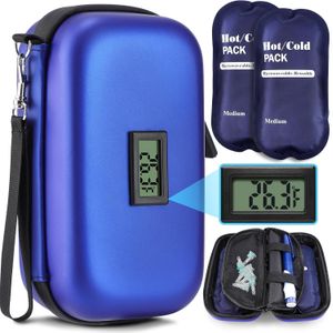 Trousse isotherme pour vaccins et médicaments, Boîte Isotherme pour les injections, Sac de refroidissement et d'isolation diabétique portable, Pochette mini-glacière de conservation, protection de médicaments pendant le voyage,camping...