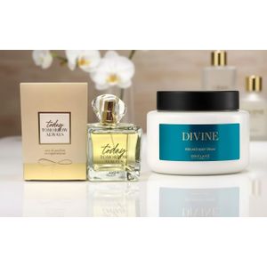 Avon Today eau de parfum pour Elle + Oriflame Crème corporelle parfumée Divine 