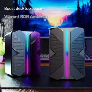 Haut-parleurs de bureau pour ordinateur de haute qualité avec son lumineux et coloré, haut-parleurs de jeu pour e-sport de bureau