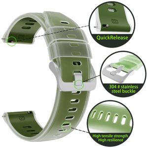 Bracelet Silicone Transparent Jelly Two Color 22mm – Style, confort et fixation rapide Quick Release - compatible avec tous les montres 22 mm Strap Pour Xiaomi Watch 5 Active / Lite Oraimo Amazfit Huawei Watch GT 4 5 6 7 Pro / Garmin Strap - Bleu Clair