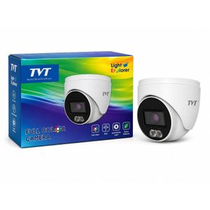 TvT Caméra Analogique Turret 5MP Full Color, 3.6mm, IR/LED 30m, Microphone, 4-en-1, IP67