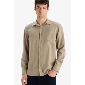 Defacto قميص قطني بأكمام طويلة، مقاس عادي