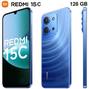 Redmi  15C smartphone Moonlight Blue 6GB + 128GB Royale Design / Massive 6000mAh Battery / Segment's Largest Display 17.53cm Up to 120Hz / MediaTek Dimensity 6300 / 33W Fast Charging / 50MP AI Dual Camera