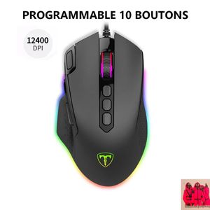 Souris Gamer 10 Boutons Programmable 1000hz 12000DPI +Sticker Choose