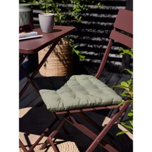 Coussin de jardin - Tissu matelassé - Pour assise de chaise, confort extérieur - vert