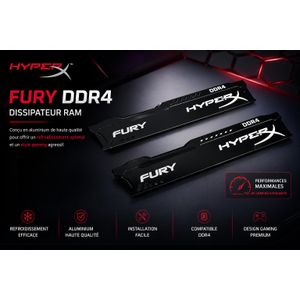 Dissipateur RAM HyperX Fury DDR4 – Design Gaming Haute Performance