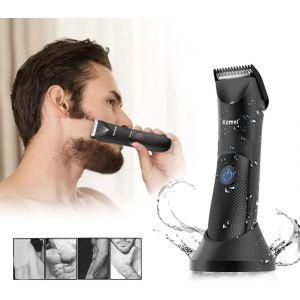Kemei Tondeuse Multifonction – Rasoir Corps et Visage Sans Fil