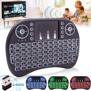 Mini clavier sans fil avec pavé tactile rétroéclairé, télécommande multimédia pour Smart TV et Android Box