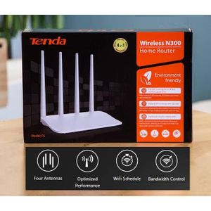 tenda Point d’accès sans fil Wi-Fi N300 Mbps avec 4 antennes 5dBi - Répéteur (F6)