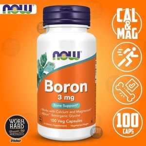 Now Foods Boron 3 3 mg - Structural Boost Fonctionne avec du calcium et du magnésium Sticker