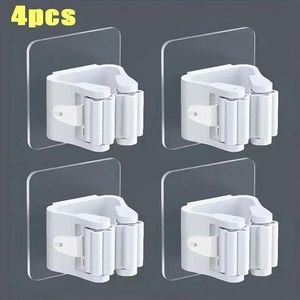 General 04 Pcs Porte balai autocollant & Support mural de rangement.