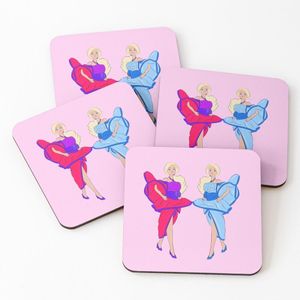 4 Dessous de Verre Poupée Dream Date sous tasse unique 