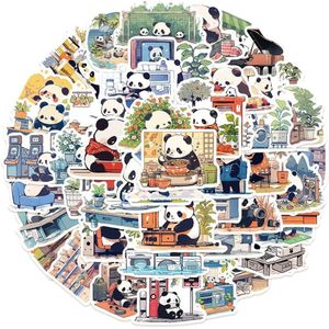 autocollants de graffiti de panda mignons de 50 pièces, autocollants de prix pour professeur de cla
