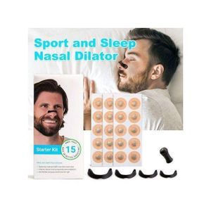 Dilatateur magnétique Anti-ronflement, bandes nasales sûres pour la peau, Boost d'admission d'oxygène, Kit de démarrage de dilatateurs de respiration pour le sommeil