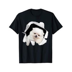T-shirt humoristique pour homme amateur de chiens - T-shirt graphique avec un adorable Loulou de Poméranie duveteux portant une toque de diplômé, T-shirt doux de tous les jours pour les propriétaires d'animaux - Cadeau idéal d'anniversaire ou de remise 