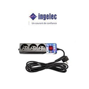 Rallonge Multi-Prises - 3 Ports 2P+Terre 1.5 m Noir 1713/1