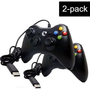 2 PACK Manette de Jeu pour Xbox 360 et PC Jeux Windows avec Vibration