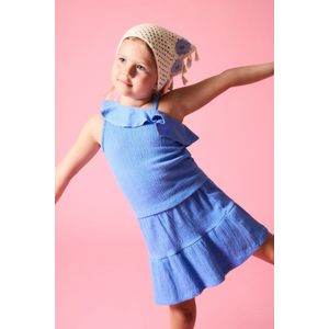 Defacto Ensemble 2 pièces bleu en tissu froissé pour bébé fille