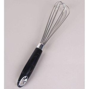 Fouet ballon professionnel , manche ergonomique acier inoxydable noir