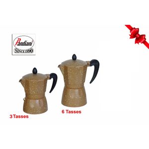 CAFETIERE INDUCTION . 6 TASSES NOIR - Yatout Home