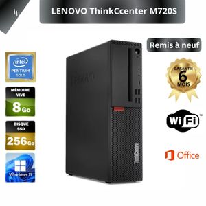 Lenovo Thinkcentre Ordinateur de bureau ThinkCentre M720s SFF intel Pentium Gold G5420 8éme génération 8Go de RAM DDR4- 256Go SSD  - Remis à Neuf