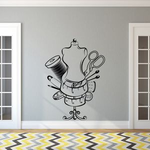 Autocollant Mural de Couture en Vinyle, Décor de Studio
