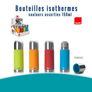 Ibili Bouteilles isothermes couleurs assorties 150 ml