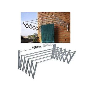 Support pour Sèche Le Linge vêtements en Aluminium 5 Barres Étendoir extensible