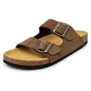 Tifano Sandales confort pour hommes S030-1 marron daim