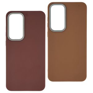 Pack 2 Pochettes silicone pour Samsung S24 FE Grenat - Marron 