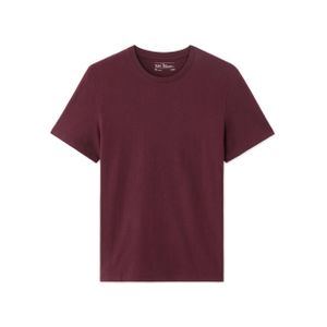 Celio T-shirt regular col rond 100% coton - RED DARK CHERRY -