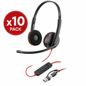 Poly Blackwire 3220 USBC/A (Stéréo) Micro-casque  PACK 10 CASQUES