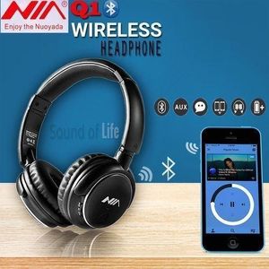 Nia Casque Bluetooth Smartphones Style hommes et femmes Noir Haute qualité