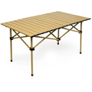 Table de camping pliable Marron clair 