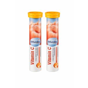 Mivolis فيتامين C فوّار عبوة من أنبوبين (40 قرصًا) للمناعة والطاقة