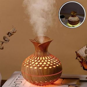 Non retournableHumidificateur de 300 ml Humidificateur à Diffuseur d'Air Aromatique avec Conception USB Diffuseur d'Arômes avec Éclairage LED Coloré
