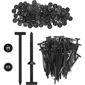 Lot de 100 Attaches de Câble en Nylon – Colliers Autobloquants Universels
