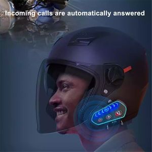 WAYXIN - Casque moto sans fil T2 - Oreillette Bluetooth avec