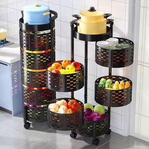 Étagère de Cuisine Rotative à 6 Niveaux – Rangement Intelligent Gain de Place