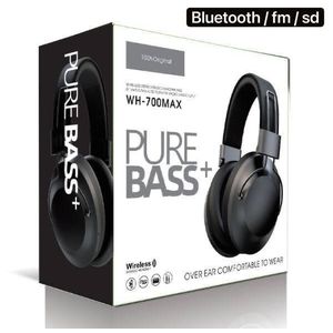 Onsie WH-700 MAX Over Ear Headphones Wireless Stereo Bluetooth with Mic Super Sound with Bass - Black