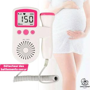 Détecteur de Fréquence Cardiaque du Bébé à Ultrasons 3 MHz – Moniteur Doppler Fœtal pour Femmes Enceintes, Suivi Précis des Battements de Cœur du Bébé
