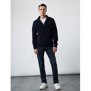 Koton Pull en maille à demi-zip - Marine