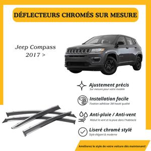 Déflecteur d’air noir et chromé Jeep compass 2017 >