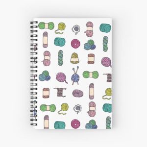 Balls of Yarn - Knitting Watercolor Spiral Notebook Bloc note