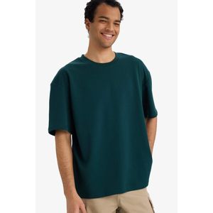 Defacto تيشيرت نص كم اوفر سايز برقبة مستديرة